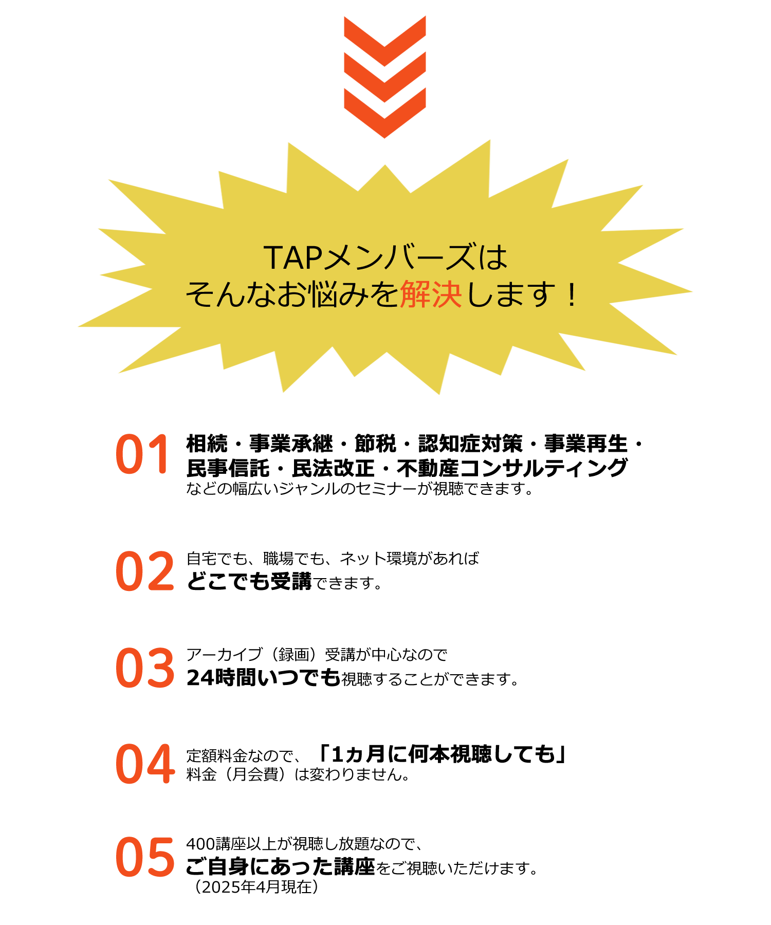 TAPメンバーズはそんなお悩みを解決します！