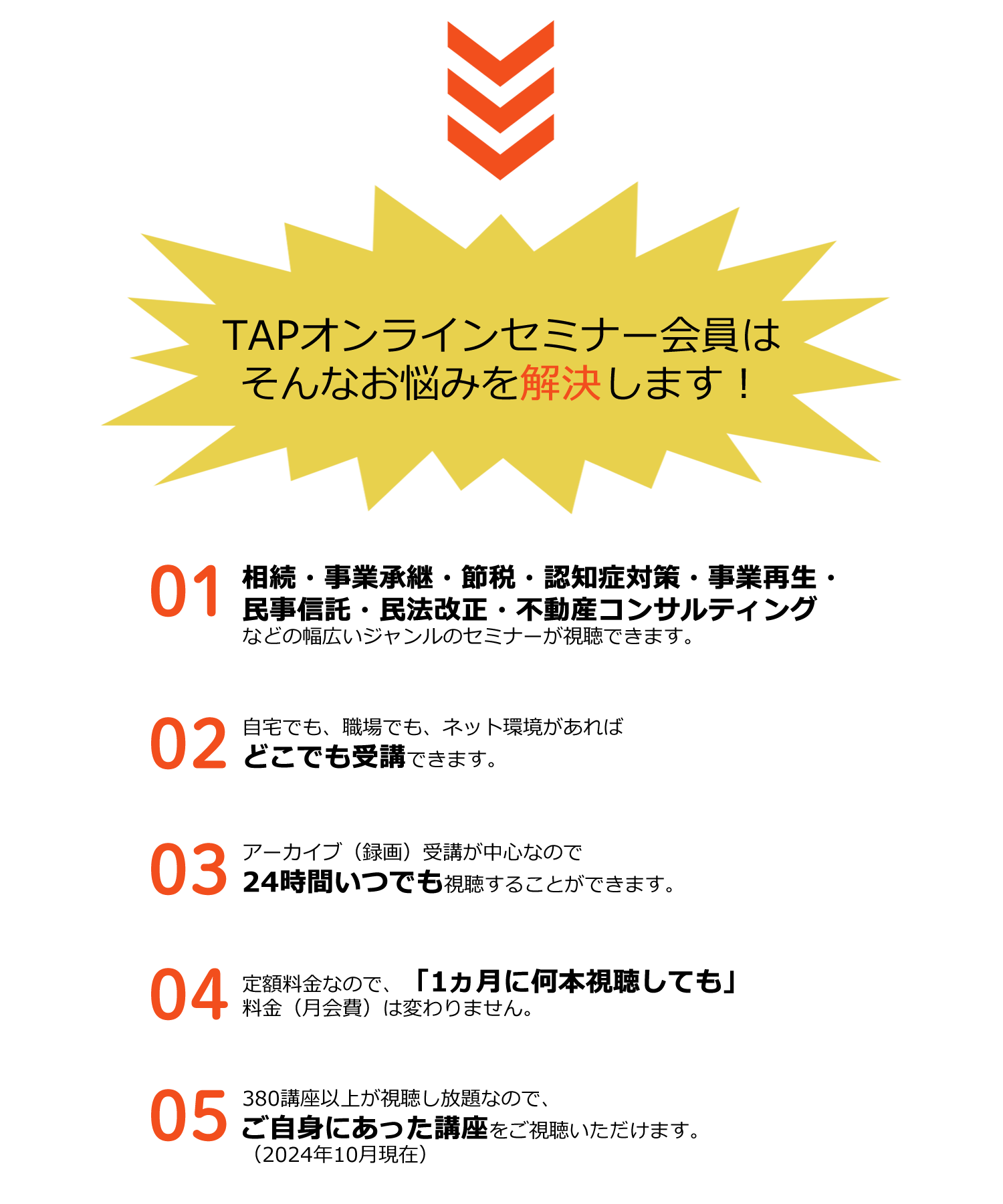 TAPオンラインセミナー会員はそんなお悩みを解決します！